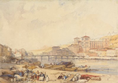 Quayside on the Rhone'dan Lyons by James Duffield Harding