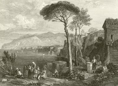 Ova ve Sorrento Körfezi, İtalya by James Duffield Harding