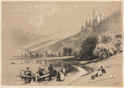 Evde ve Yurtdışında Eskizler: Ren Nehri Üzerindeki Schonberg Harabeleri by James Duffield Harding