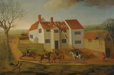 John Sidey ve Av Köpekleri, Suffolk, Hadleigh yakınlarındaki bir Çiftlik Evinde by James Dunthorne