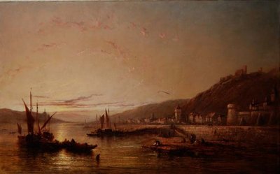 Gün batımında balıkçı tekneleri by James Edwin Meadows