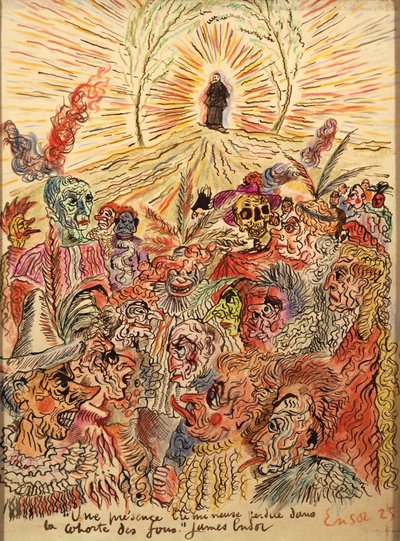 Belçika, Bright Presence Madmen's Court'ta Kayboldu by James Ensor