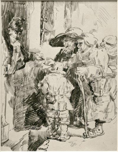 Ön kapıda dilenciler by James Sidney Ensor