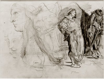 Don Kişot ve at başı by James Sidney Ensor