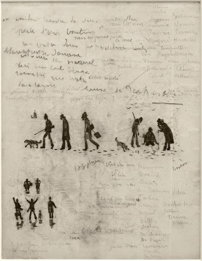 Sözsüz hikaye (kışın avcılar) by James Sidney Ensor