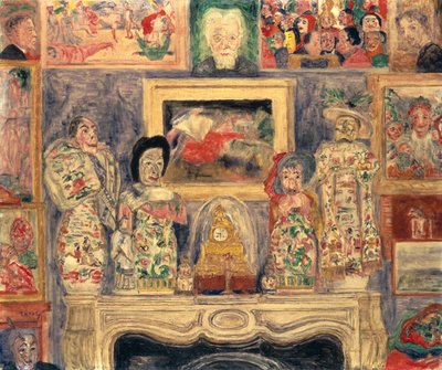 Üç Portreli İç Mekan by James Ensor