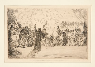 Dilencilere İsa (Mesih ve Dilenciler) by James Ensor
