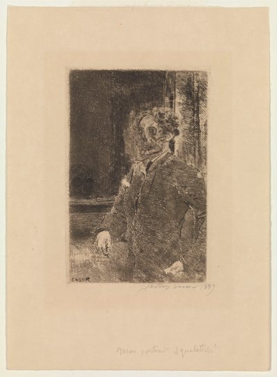 Bir İskelet Olarak Portrem by James Ensor