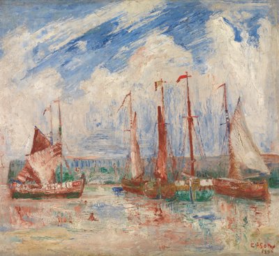 Oostende Limanı, 1900-04 dolayları (tuval üzerine yağlıboya) by James Ensor
