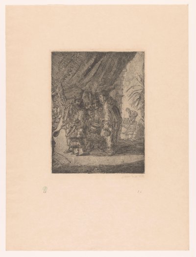 İranlı doktorlar Kral Darius Iston, Pouffamatus, Cracozie et Transmouff, célèbres médecins persans muayene eden les selles du roi Darius après la bataille d'Arbelles'in bağırsak hareketlerini inceliyor by James Ensor