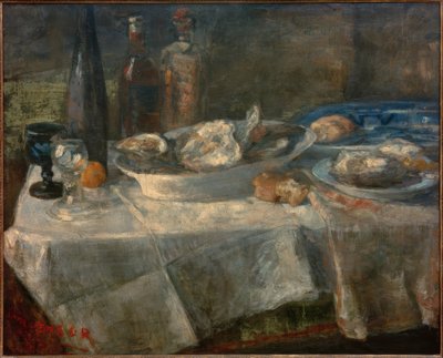 İstiridye ile natürmort by James Sidney Ensor