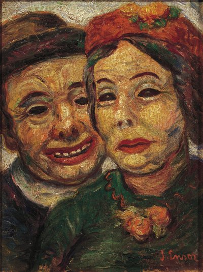 Maskeli Çift by James Ensor