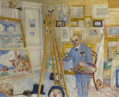 İskelet Ressamı, 1896. by James Ensor