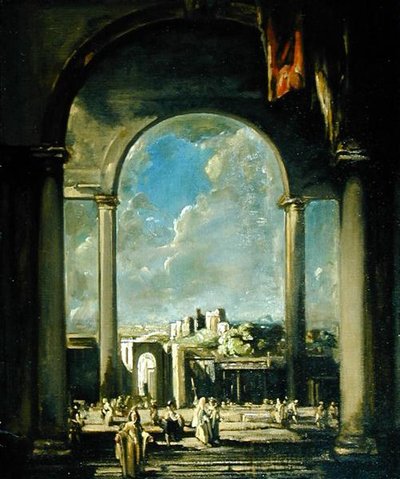 Kemer Altındaki Figürler (tuval üzerine yağlı boya) by James Ferrier Pryde