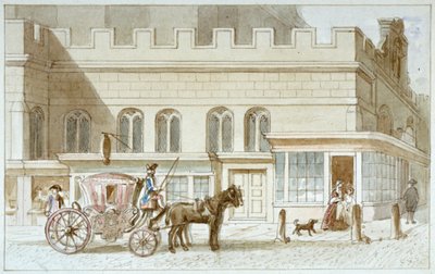 St Dunstan-in-the-West, Fleet Street, City of London tarafından mağaza cepheleri, 1820 by James Findlay