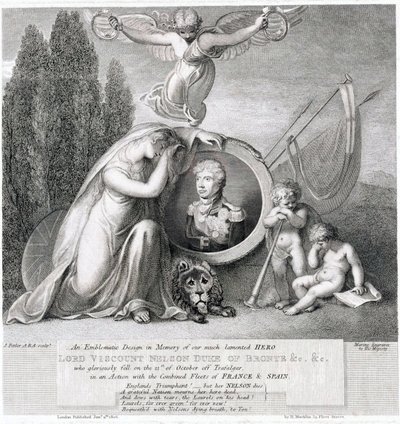 Merhum kahramanımız Lord Vikont Horatio Nelson (1758-1805) anısına ikonik çizim by James Fittler