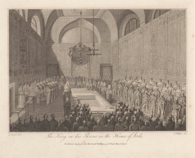 Lordlar Kamarasında Tahtına Oturan Kral by James Fittler