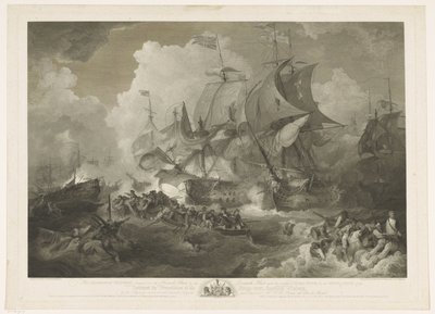 İngiliz Donanmasının Fransız Donanmasına Karşı Zaferi, 1794 by James Fittler