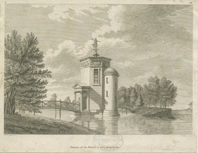 Shugborough - Rüzgarlar Tapınağı: gravür ve [18. yüzyılın sonları] (baskı) by James Fittler