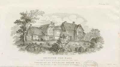 Shelton Old Hall: çelik gravür (vinyetli), nd [c 1843] (baskı) by James Flewitt Mullock