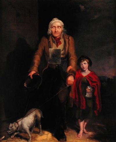 Kör Dilenci (tuval üzerine yağlı boya) by James Flewitt Mullock