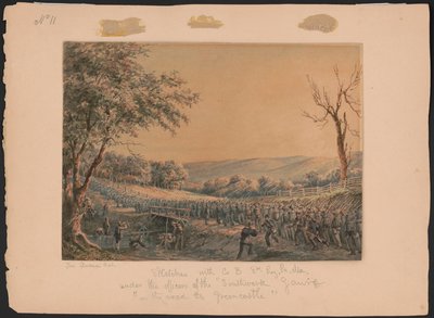 Co. B, 8. Reg. baba anne Greencastle / Jas yolunda eski Southwark Gaurd [sic] memurları altında. Kraliçe del. soyut/orta by James Fuller Queen