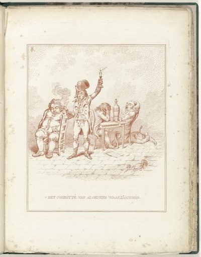 Genel Teyakkuz Komitesi, 1795 Genel Teyakkuz Komitesi (nesne üzerine başlık) Hollandia Regenetata (dizi adı) by James Gillray (possibly)