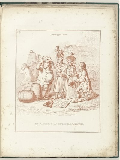 Fransız Talepleri Komitesi, 1795 Fransız Talepleri Komitesi (nesne üzerindeki başlık) Hollandia Regenetata (dizi adı) by James Gillray (possibly)