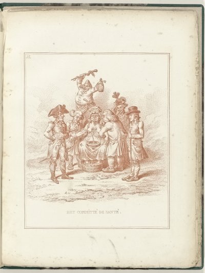 Sağlık Kurulu, 1795 Committe de Santé (nesne üzerine başlık) Hollandia Regenetata (dizi adı) by James Gillray (possibly)