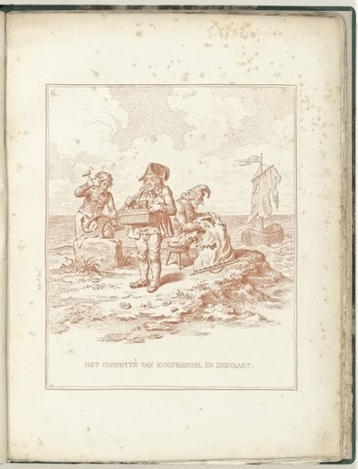 Ticaret ve Denizcilik Komitesi, 1795 Ticaret ve Nakliye Komitesi (nesne üzerindeki başlık) Hollandia Regenetata (dizi adı) by James Gillray (possibly)
