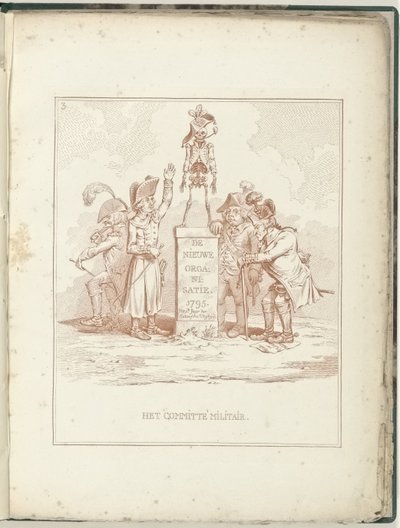 Askeri İşler Komitesi, 1795 The Committé Militair (nesne üzerine başlık) Hollandia Regenerata (dizi başlığı) by James Gillray (possibly)