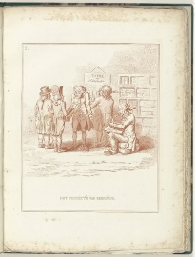 Hesap Komitesi, 1795 Hesap Komitesi (nesne üzerindeki başlık) Hollandia Regenerata (dizi başlığı) by James Gillray (possibly)