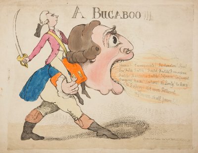Bir Bugaboo!!! 1792 (renkli gravür) by James Gillray