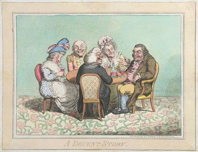 1795'te Hannah Humphrey tarafından yayınlanan İyi Bir Öykü (el boyaması gravür) by James Gillray