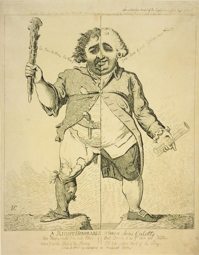 S.Fores tarafından yayınlanan bir Sans Coulotte takma adı, 1802 by James Gillray