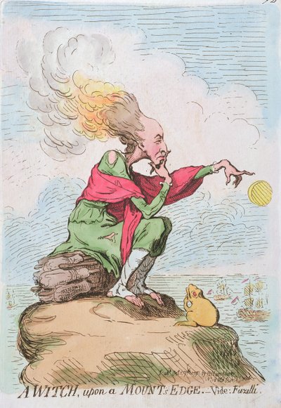 Bir Dağın Kenarında Bir Cadı veya Fuzelli, Hannah Humphrey tarafından 1791