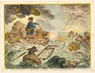 Bruin teknesinde by James Gillray