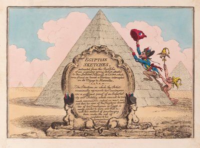 Mısır Eskizleri, pub 1799 (el renkli gravür) by James Gillray