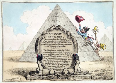 Mısır Eskizleri, Hannah Humphrey'i 1799'da yayınladı (el boyaması gravür) by James Gillray
