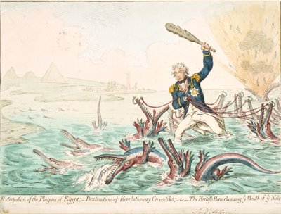 Mısır Vebalarının Yok Edilmesi, 1798 by James Gillray