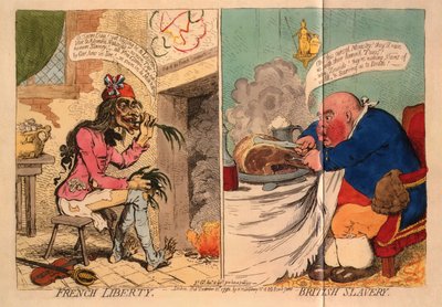 Fransız Özgürlük. İngiliz Köleliği, 1792 by James Gillray