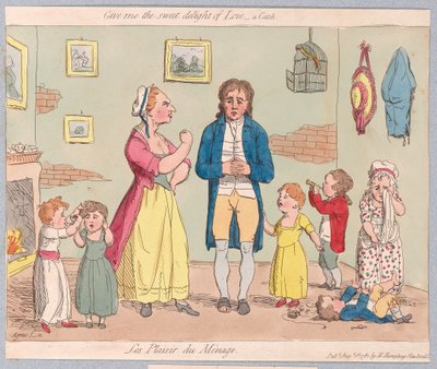Bana Aşkın Tatlı Zevkini ver, bir Yakalama, pub. 1781 (el renkli gravür) by James Gillray