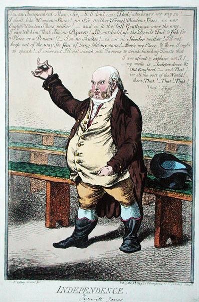 Bağımsızlık veya Tyrwhitt Jones, Hannah Humphrey tarafından 1799