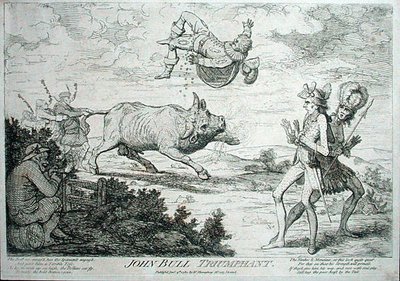 John Bull Triumphant, William Humphrey tarafından 1780
