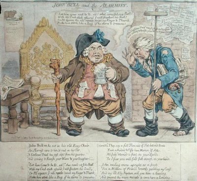 John Bull ve Alarmist, Hannah Humphrey tarafından 1803