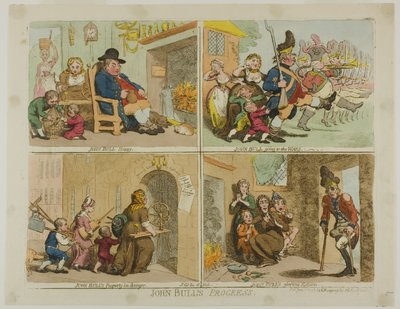 John Bulls İlerleme by James Gillray