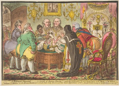 Lenfant Trouvé:-Roma Yardım Kuruluşunun Bir Örneği!-veya- Doğmamanın Talihsizliği ile..., 19 Mayıs 1808. by James Gillray