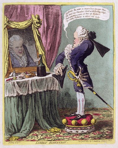 Lordly Yükseklik, pub. Hannah Humphrey tarafından, 1802 by James Gillray