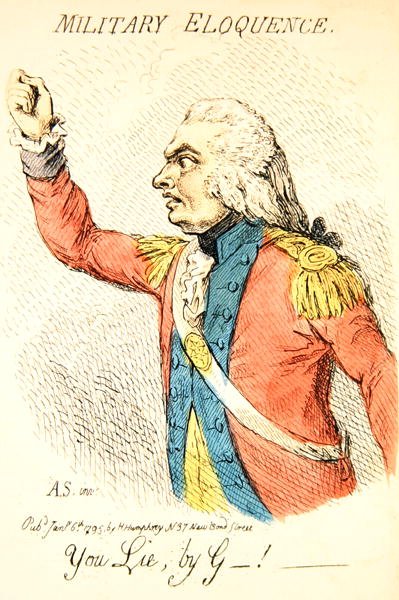 Askeri Belagat, farklı belagat türlerini betimleyen sekiz öyküden biri, Hannah Humphrey tarafından 1795