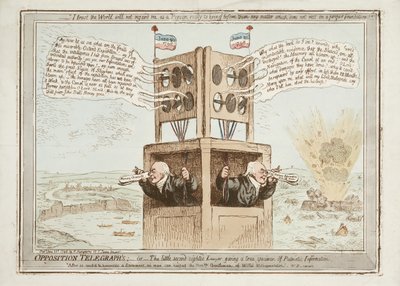 Muhalefet Telgrafları veya Gerçek Bir Vatansever Bilgi Örneği Veren Küçük İkinci Görüşlü Avukat, 21 Haziran 1798 by James Gillray